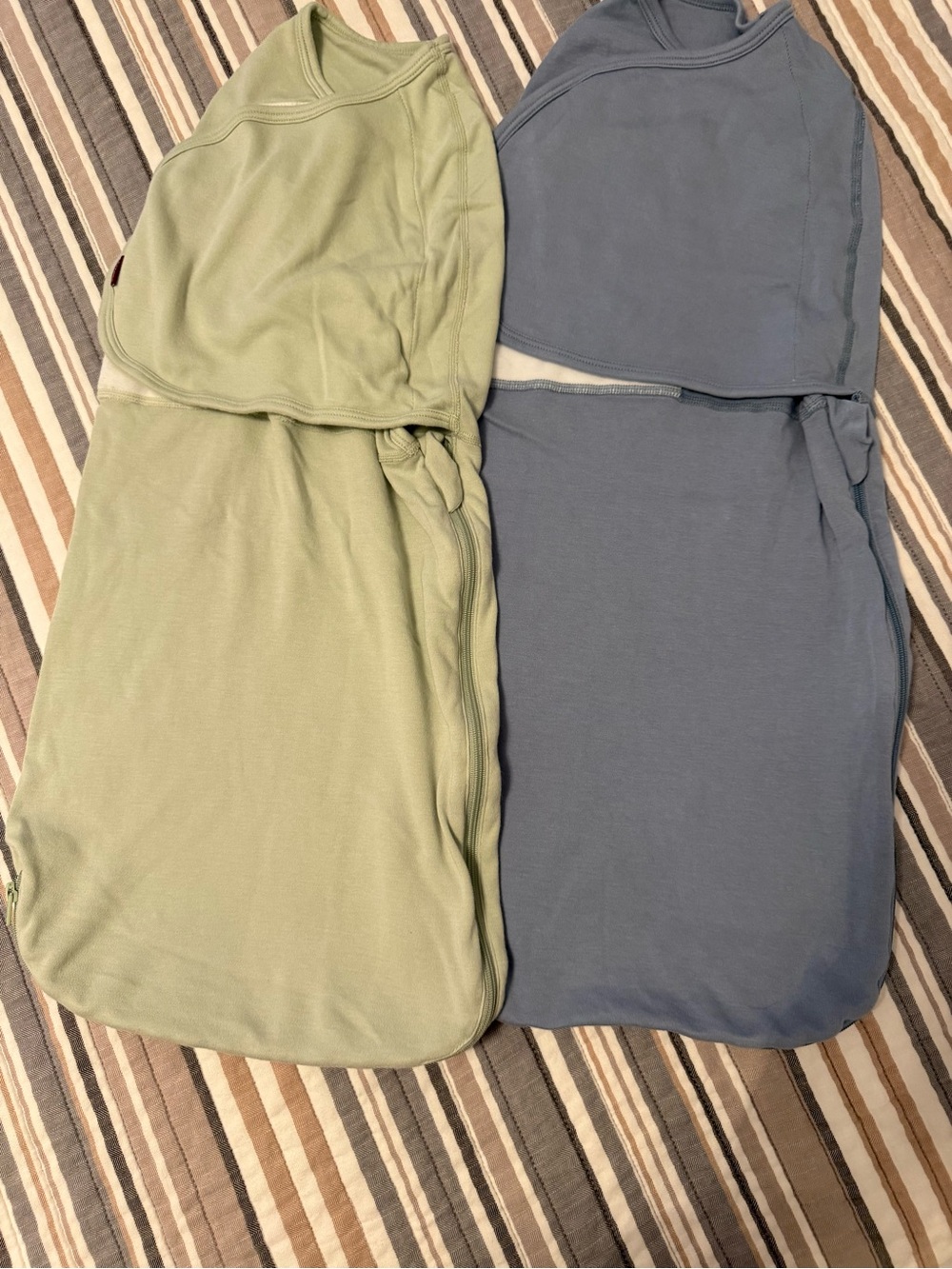 Convertible Kids Sleep Sack - Sage Green & Dusty Blue